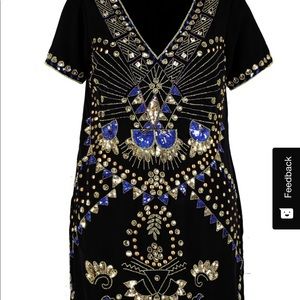 boohoo sequin shift dress